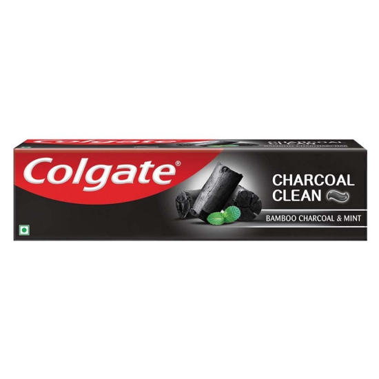 Colgate Charcoal Clean 120g Black Gel Toothpaste, Deep Clean Colgate Toothpaste With Bamboo Charcoal & Wintergreen Mint For Plaque Removal, Deep Clean & Tingling Fresh Mouth Experience