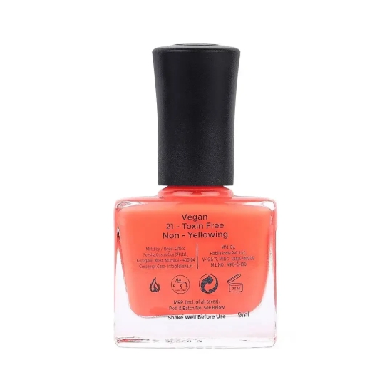 Color Fx New York Premium Non UV Gel Nail Polish Perfect Stay Peach Nail Polish Color in Glossy Gel Like Finish, 124