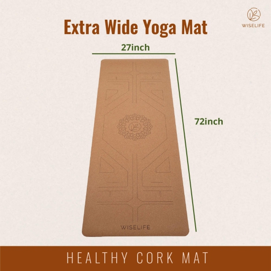 Cork & Natural Rubber Yoga Mat-5 MM-Cork