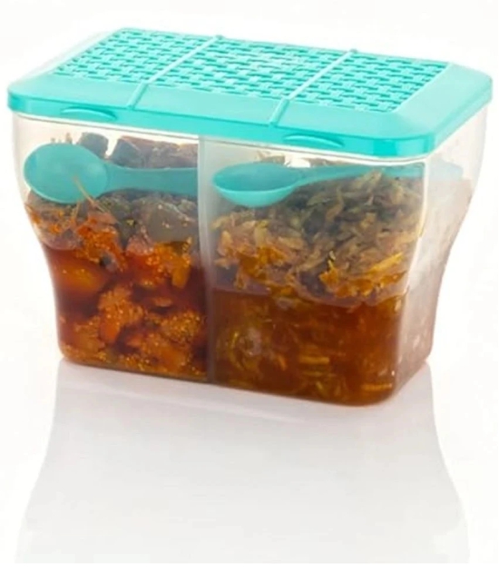 HOMETALES Dal/Masala/Vegetable Plastic Sea Green Multi-Purpose Container ( Set of 1 ) - Sea Green