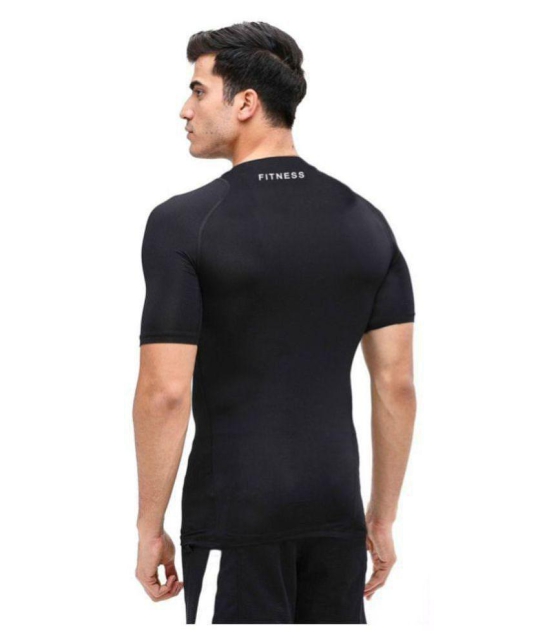 Just rider Nylon Compression Top Half Sleeve Tights T-Shirt for Sports - M