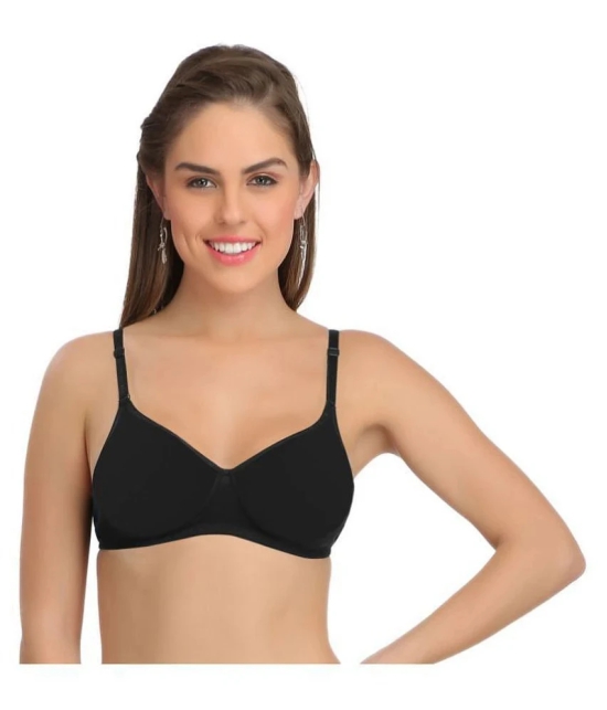 Selfcare Cotton T-Shirt Bra - Black - 36B