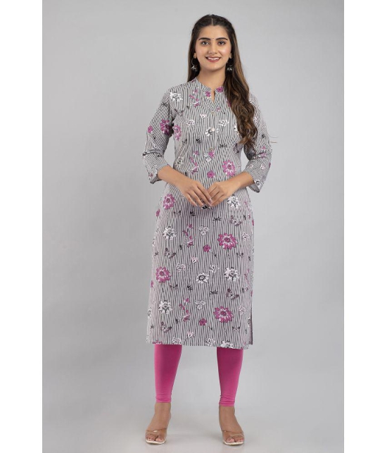 MAUKA - White Rayon Women''s Straight Kurti ( Pack of 1 ) - None