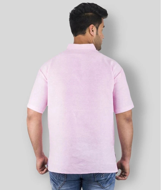 DESHBANDHU DBK - Pink Cotton Mens Regular Kurta ( Pack of 1 ) - None