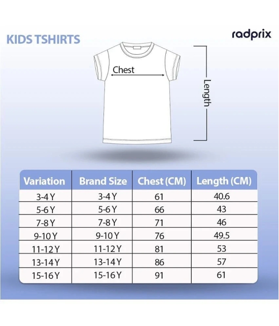 Radprix Dark Blue Cotton Blend Boys T-Shirt ( Pack of 1 ) - None