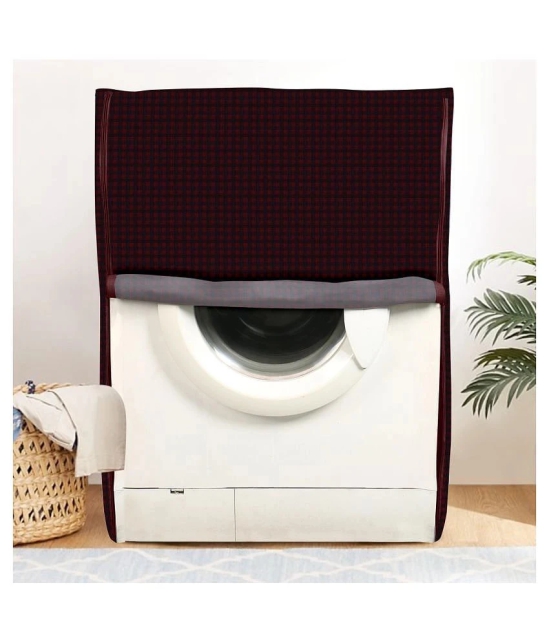 E-Retailer Single PVC Red Washing Machine Cover for Universal Front Load - Red