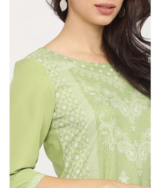 Ketch Polyester Printed Straight Womens Kurti - Green ( Pack of 1 ) - None