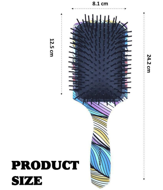 Majestique Large Paddle Hair Brush Refresh And Extend Soft Nylon Bristles Color May Vary