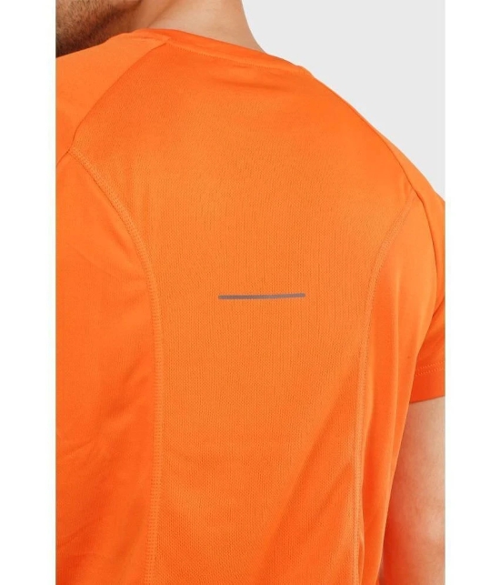 Dida Orange Polyester Regular Fit Mens Sports T-Shirt ( Pack of 1 ) - None