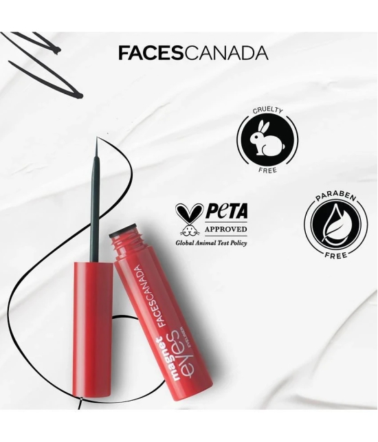 FACES CANADA Magneteyes Eyeliner - Black, 3.5ml | Quick Drying | 24HR Long Lasting | Waterproof