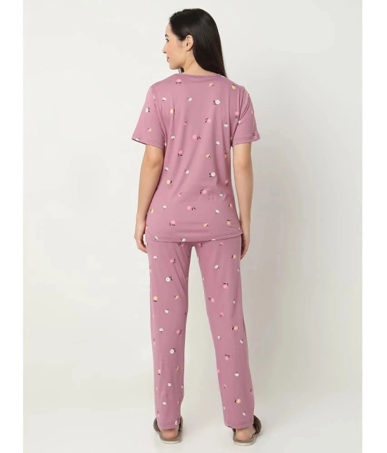 Smarty Pants Pink Cotton Womens Nightwear Nightsuit Sets ( Pack of 1 ) - None