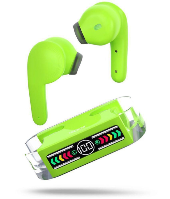 Tecsox Max 12 Type C Bluetooth Earphone In Ear Comfortable In Ear Fit Green