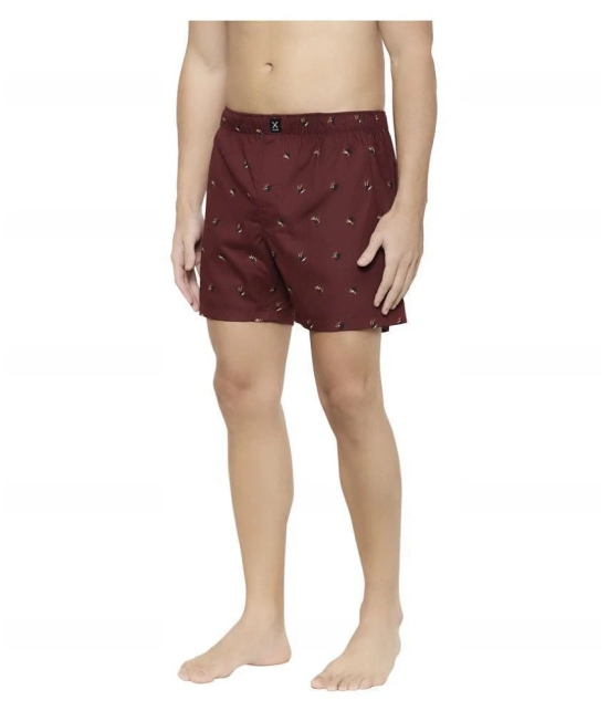 XYXX - Maroon Cotton Blend Mens Boxer ( Pack of 1 ) - M