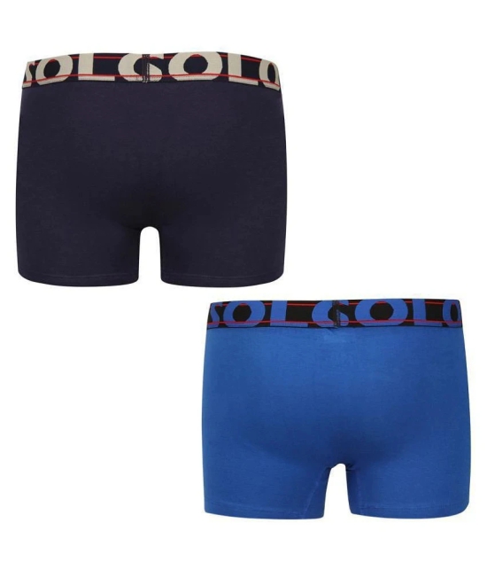 Solo - Multicolor Cotton Blend Mens Trunks ( Pack of 2 ) - 95