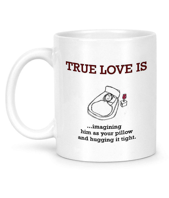 Idream Quote Printed Ceramic Coffee Mug 1 Pcs 330 mL - White