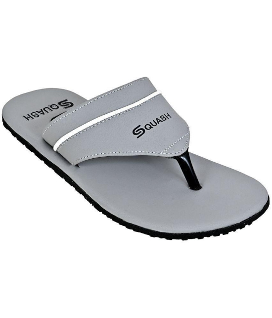 Squash - Grey Men's Thong Flip Flop - None