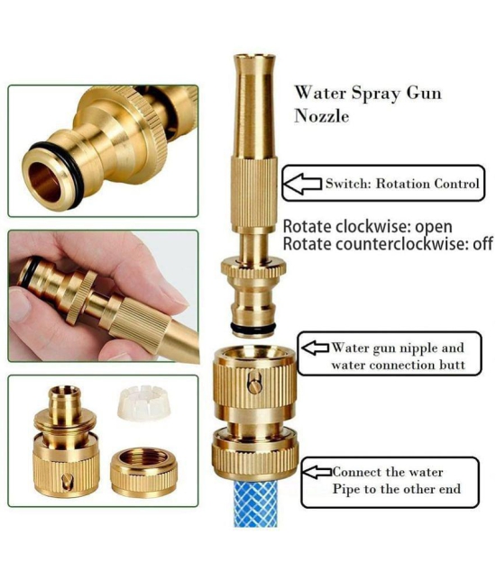 Green Tales - Hose Nozzle ( Pack of 1 ) - Gold