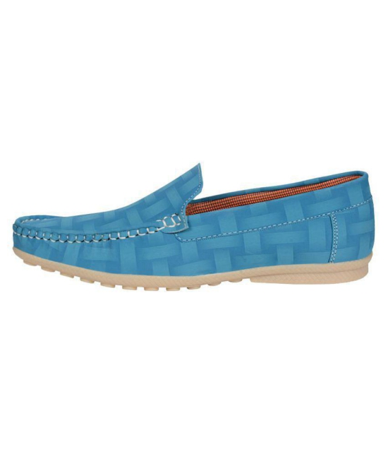 SHOES KINGDOM Blue Loafers - 9