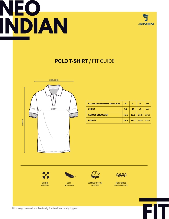 JOVEN MEN SOLID POLO T-SHIRT-XL