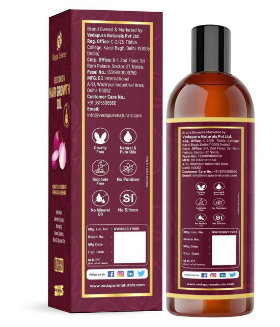 Regal Essence Red Onion Hair Oil For Hair Growth & Controls Hair Fall,Silicones & Synthetic Fragrance - 200ml(pack of 1)