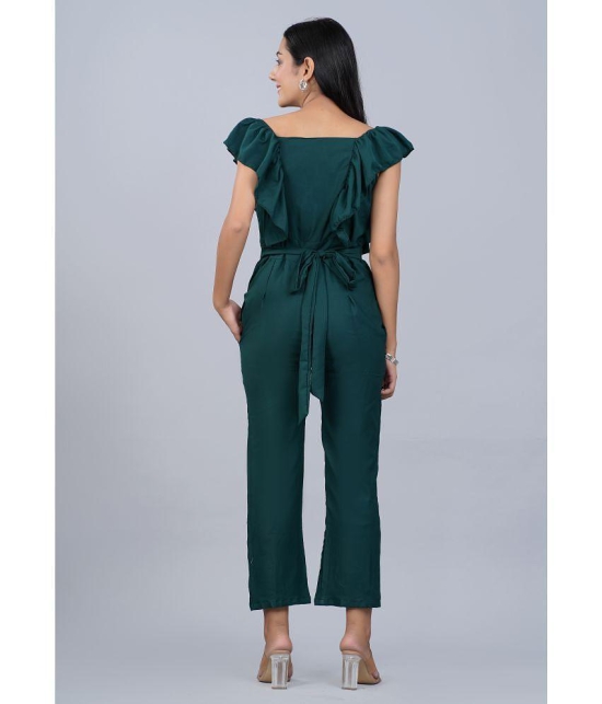 SIPET - Green Rayon Slim Fit Womens Jumpsuit ( Pack of 1 ) - None