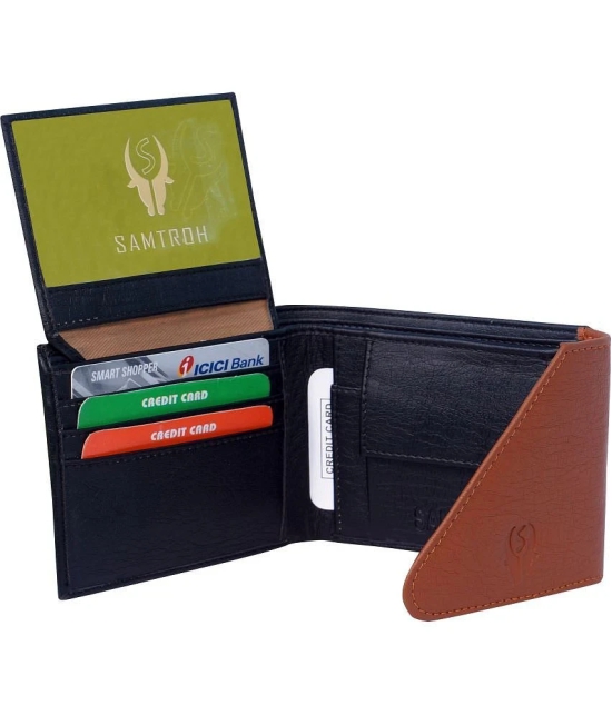 samtroh - PU BLACK Mens Regular Wallet ( Pack of 1 ) - Black