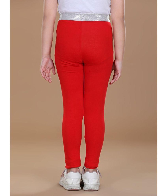 StyleStone - Red Lycra Girls Leggings ( Pack of 1 ) - None