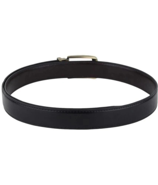 Loopa - Black Faux Leather Mens Formal Belt ( Pack of 1 ) - None