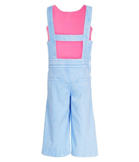 Naughty Ninos - Blue Cotton Girls Dungarees ( Pack of 1 ) - None