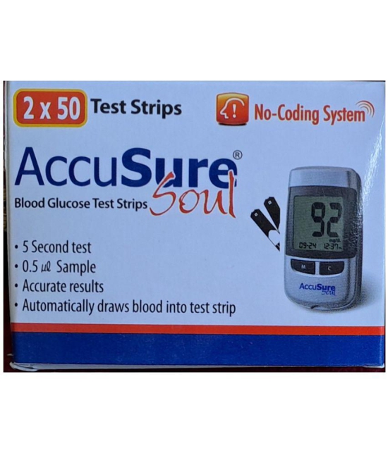 Accusure Soul 100 Test Strips Expiry: May 2024 - Accusure Soul 51-100 Strips