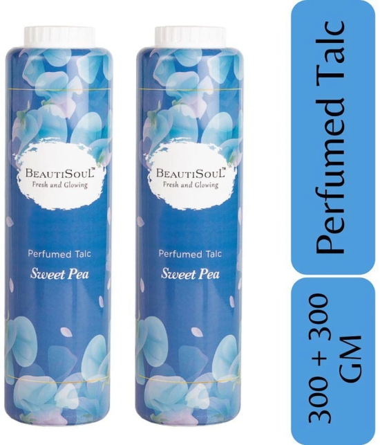 Beautisoul Beautisoul Sweet Pea Talcum Powder Beautisoul Sweet Pea Talc 300g + 300g Talc 600 gm Pack of 2