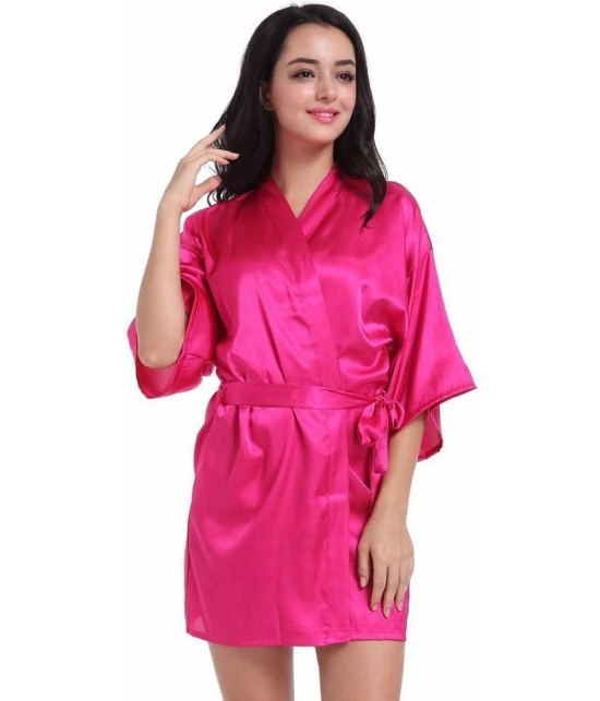 Celosia Satin Robes - Pink Single - L