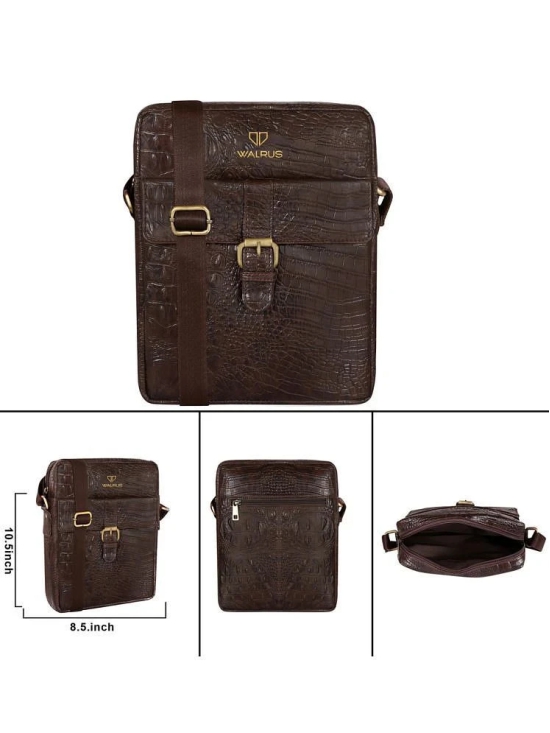 Walrus Brown Solid Messenger Bag - Brown