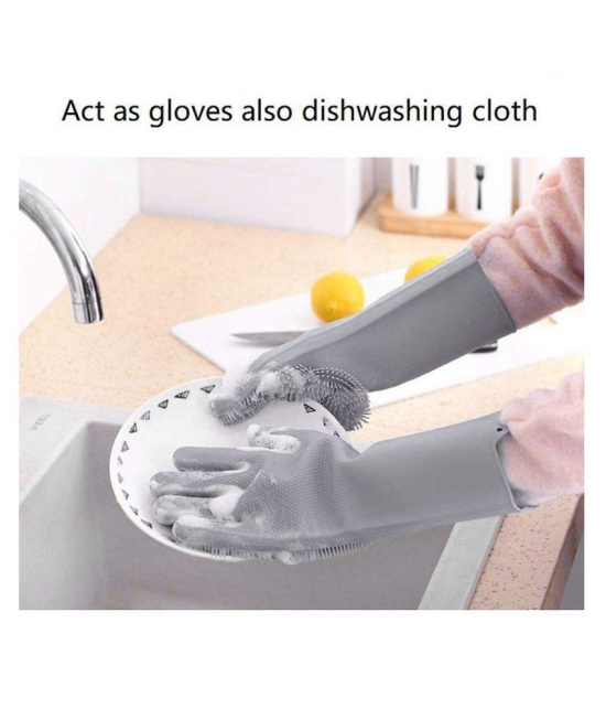 Harismruti Rubber Medium Cleaning Glove Silicone Hand Gloves