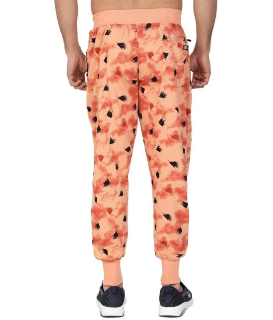 Uzarus Orange Cotton Plain Joggers - None