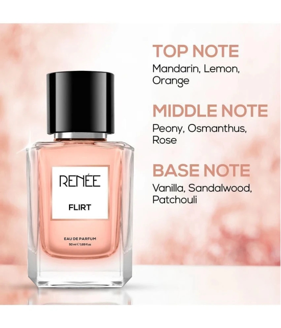 RENEE Flirt Eau De Parfum With Notes of Mandarin, Rose, Vanilla, 50 ml