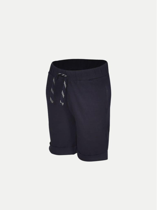 Teen Boys Knitted Printed Shorts- Black
