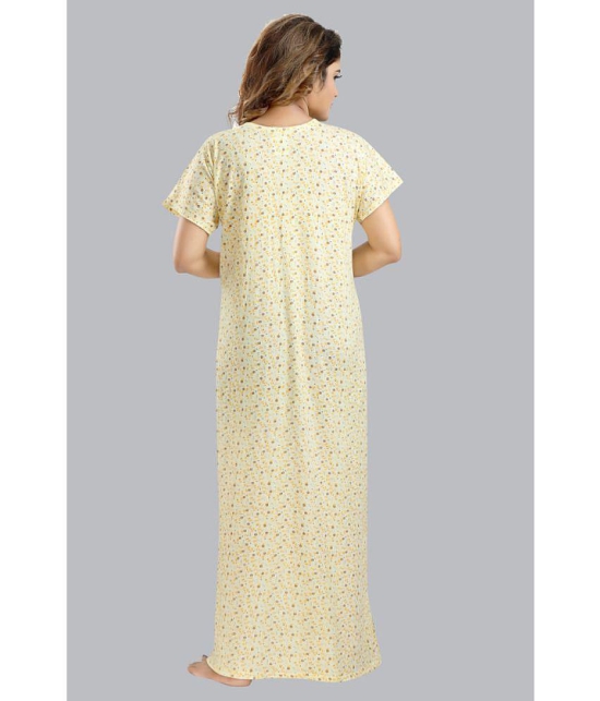 FOMTI Yellow Cotton Nighty Single - Free Size