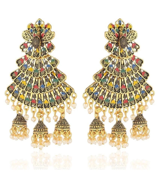 Bhagya Lakshmi - Multi Color Chandelier Earrings ( Pack of 1 ) - Multi Color