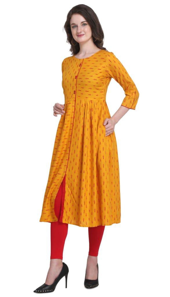 SHOPPING QUEEN Women Rayon Anarkali Kurta