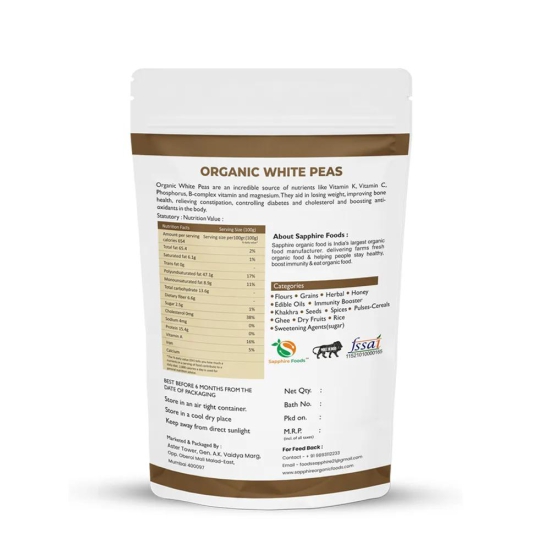 Organic White Peas-250gm