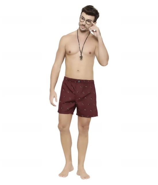 XYXX - Maroon Cotton Blend Mens Boxer ( Pack of 1 ) - M