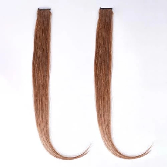 RefynHair Golden Clip-In Hair Extensions | Vibrant Color Streaks/Streax for Fashionable Looks! | Size 24 Inches | Pack of 1 (Single Piece)