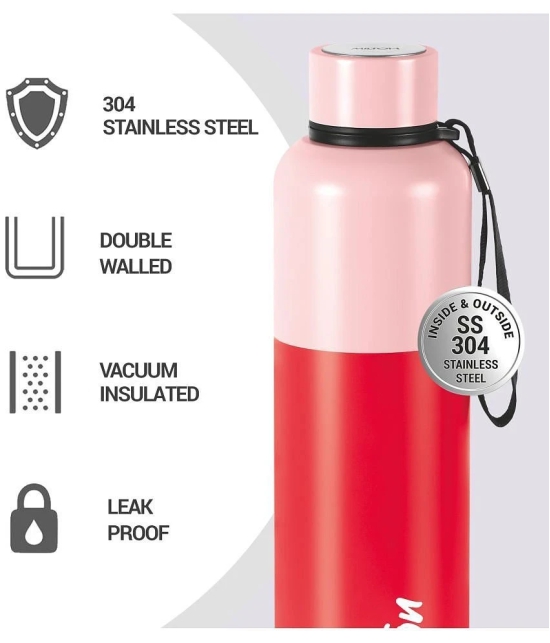 Milton Ancy 1000 Thermosteel Water Bottle, 1.05 Litre, Red | 24 Hours Hot and Cold | Easy to Carry | Rust Proof | Tea | Coffee | Office| Gym | Home | Kitchen | Hiking | Trekking | Travel Bot