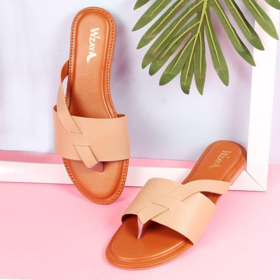 WOMEN FASHION FLAT BEIGE SLIP ONS