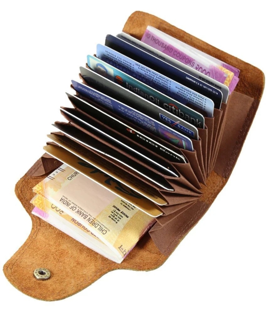 Style 98 - Leather Unisex Card Holder ( Pack of 1 ) - Tan