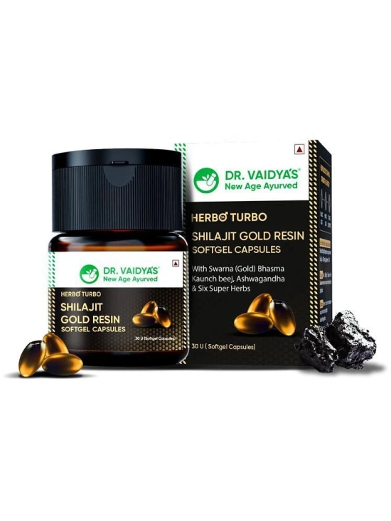 Dr Vaidya’s Shilajit Gold Resin Softgel Capsule 100% Pure Himalayan Shilajit