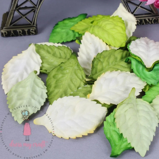 Green Mixed - Mulberry Leaves - 45 MM