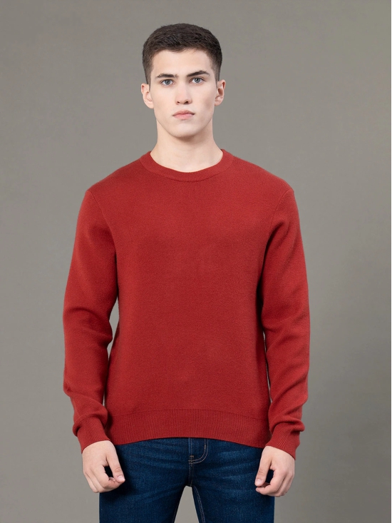 RedTape Round Neck Solid Sweater for Men | Essential Comfort for Every Day