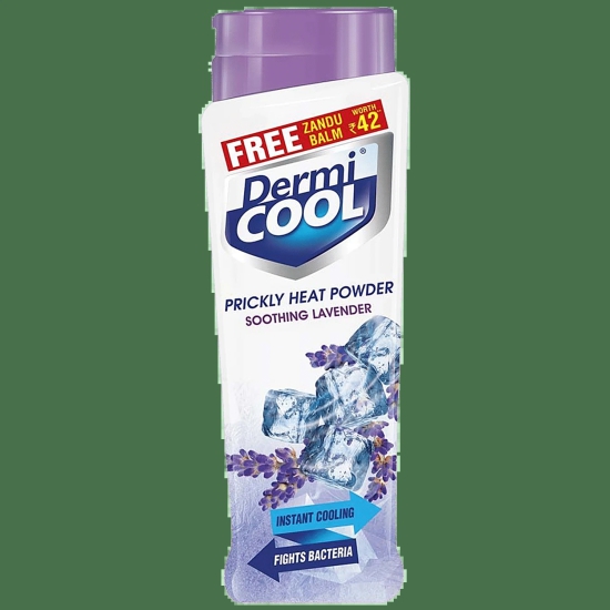 Dermi Cool Prickly Heat Powder Soothing Lavender, 150G Bottle